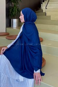 Lamelif Organik Premium Şal Gece Mavisi