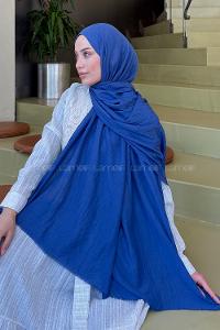 Lamelif Organik Premium Şal İndigo