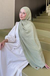 Lamelif Organik Premium Şal Mint Yeşili