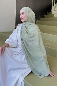 Lamelif Organik Premium Şal Mint Yeşili