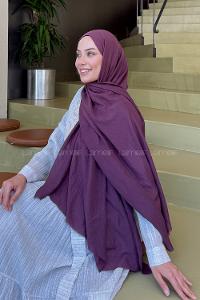 Lamelif Organik Premium Şal Mürdüm