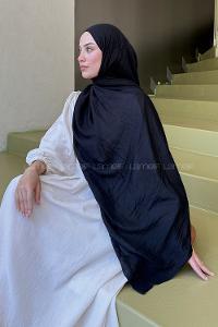 Lamelif Organik Premium Şal Siyah