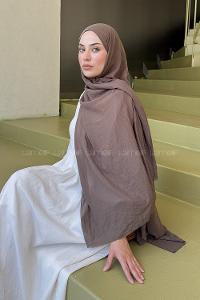 Lamelif Organik Premium Şal Soft Kahve