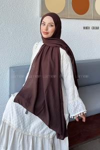 Lamelif Comfort Pamuk Şal Kahvrengi