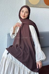 Lamelif Comfort Pamuk Şal Kahvrengi