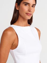 Lamelif Dilvin 21001 Kayık Yaka Peplum Top-Beyaz