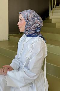 Lamelif Retro Desen kokulu Prime Soft Gece Mavisi Kırmızı