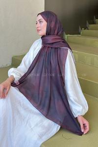 Lamelif Batik Desen Soft Şal Acı Kahve