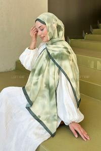 Lamelif Batik Desen Soft Şal Adaçayı