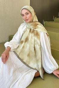 Lamelif Batik Desen Soft Şal Mint Yeşili