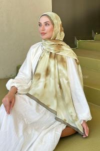 Lamelif Batik Desen Soft Şal Mint Yeşili