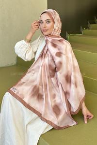 Lamelif Batik Desen Soft Şal Sütlü Kahve