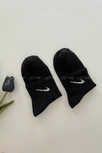 Lamelif Yarım Konç Siyah Spor Çorap