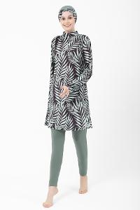 Plum Green Polyester Hasema