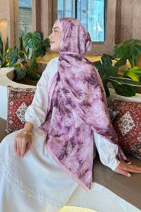 Candy Pink Cotton Fabric Flowering Printed Shawl