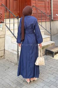 Lamelif Krinkıl Elbise Lacivert