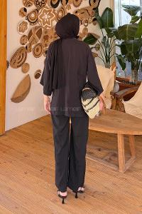 Lamelif Tek Düğmeli Tensel Takım  Siyah