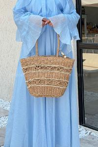 Lamelif Hasır Çanta Plaj  Kadın Çantası