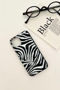 Lamelif  ıPhone 13-14 Zebra Desen Telefon Kılıfı