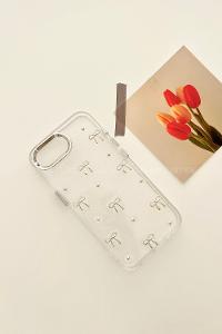 Lamelif ıPhone 16 E Şeffaf Fiyonk Kabartmalı Telefon Kılıfı