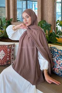 Lamelif Comfort Pamuk Şal Soft Kahve