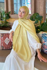 Lamelif Degrade Desen Soft Şal Yağ Yeşili