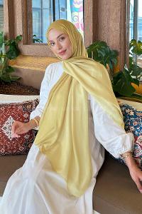 Lamelif Degrade Desen Soft Şal Yağ Yeşili