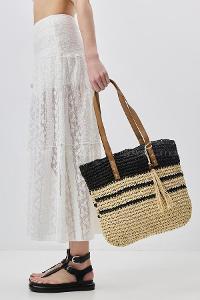 Lamelif Hasır Omuz Kadın Çantası