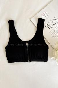 Lamelif Askılı Pedli Fermuarlı Sporcu Sütyen