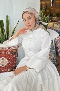 Camel Cotton Fabric Straight Scarf