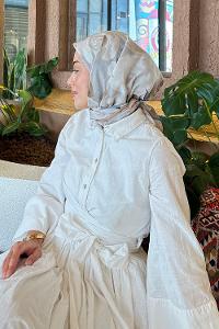 Camel Cotton Fabric Straight Scarf