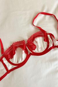 Lamelif Rhera Dantelli Saten Jartiyer Takım