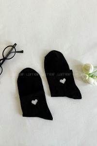 Lamelif Yarım Konç Kalpli Çorap