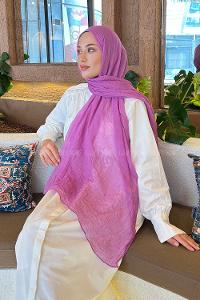 Lamelif Müslin Şal Eflatun