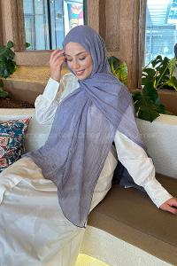 Smoked Cotton Fabric Straight Shawl