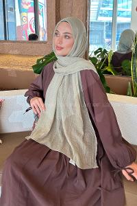 Lamelif Müslin Şal Koyu Taş