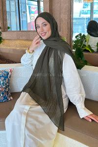 Lamelif Müslin Şal Koyu Yeşil