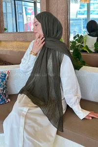 Lamelif Müslin Şal Koyu Yeşil