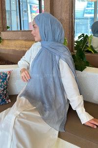 Lamelif Müslin Şal Mavi