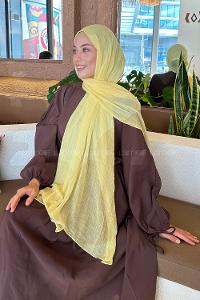 Yellow Cotton Fabric Straight Shawl