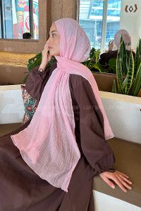 Lamelif Müslin Şal Şeker Pembesi