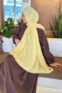 Lamelif Organik Premium Şal Sarı