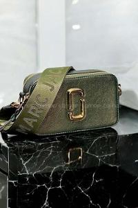 Lamelif Deri Görünümlü Metal Detay Çanta Haki