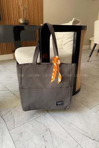 Lamelif İç Astarlı Geniş Kol Çantası Gri