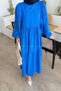 Saxe Crew Neck Cotton Printed Dresess