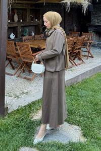  Shirt Collar Long Arm Gabardin Flare Suit