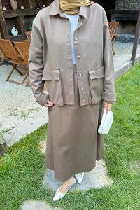  Shirt Collar Long Arm Gabardin Flare Suit