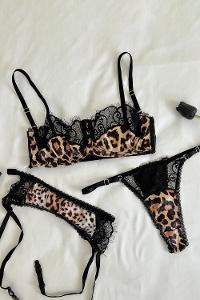 Lamelif Rhera Dantelli Saten Gecelikli Jartiyer Takım