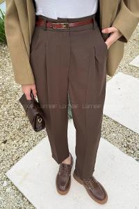Lamelif Havuç Pantolon Acı kahve