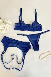 Lamelif Jartiyer Bra Tül Takım